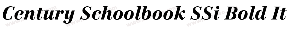 Century Schoolbook SSi Bold Italic字体转换